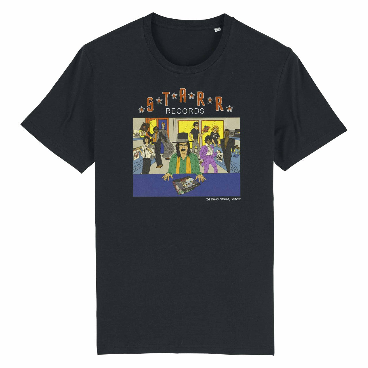 STARR RECORDS SHOP T-SHIRT by Micheal Eaton